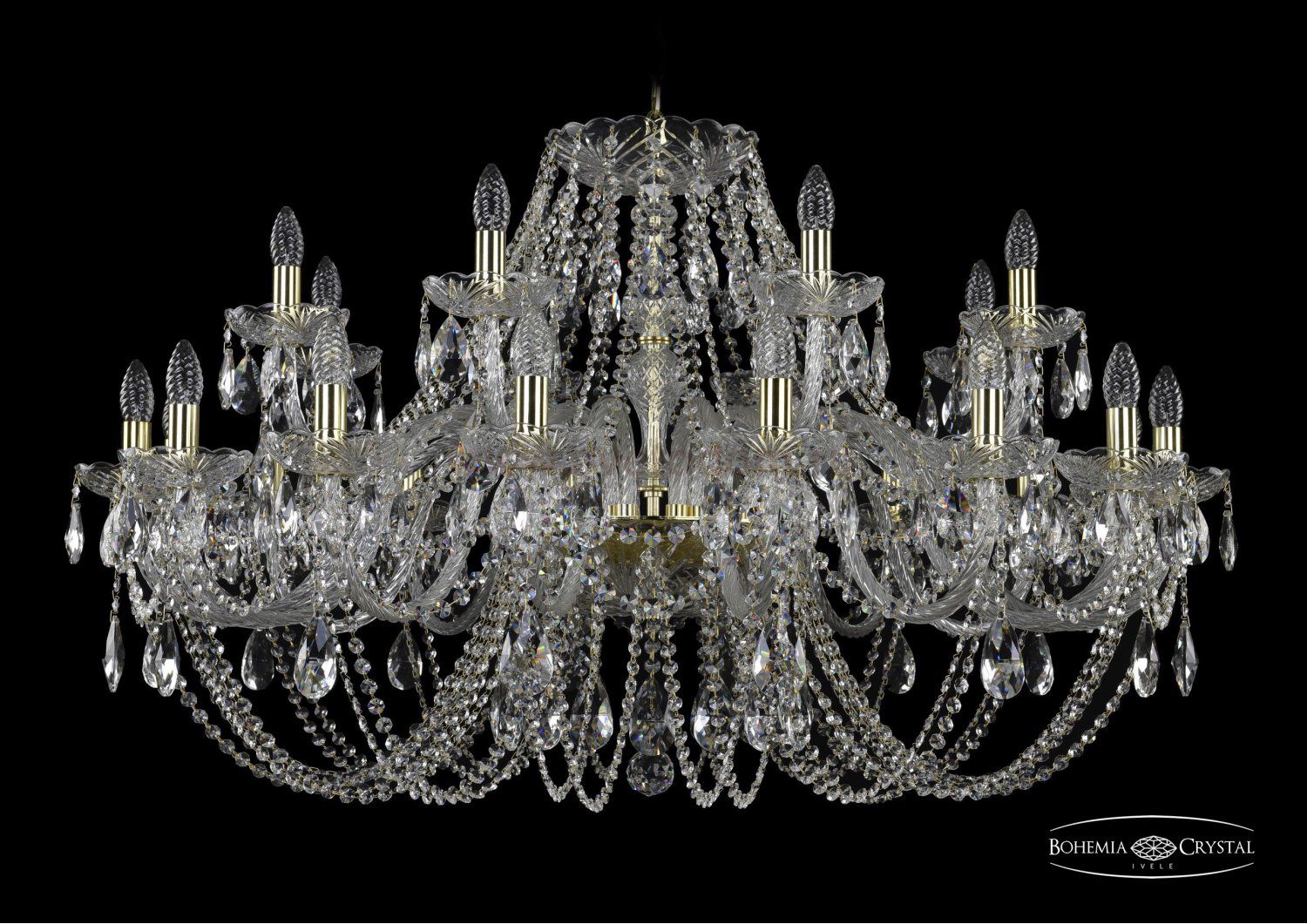 Люстра хрустальная Bohemia Ivele 1406/16+8/400/G