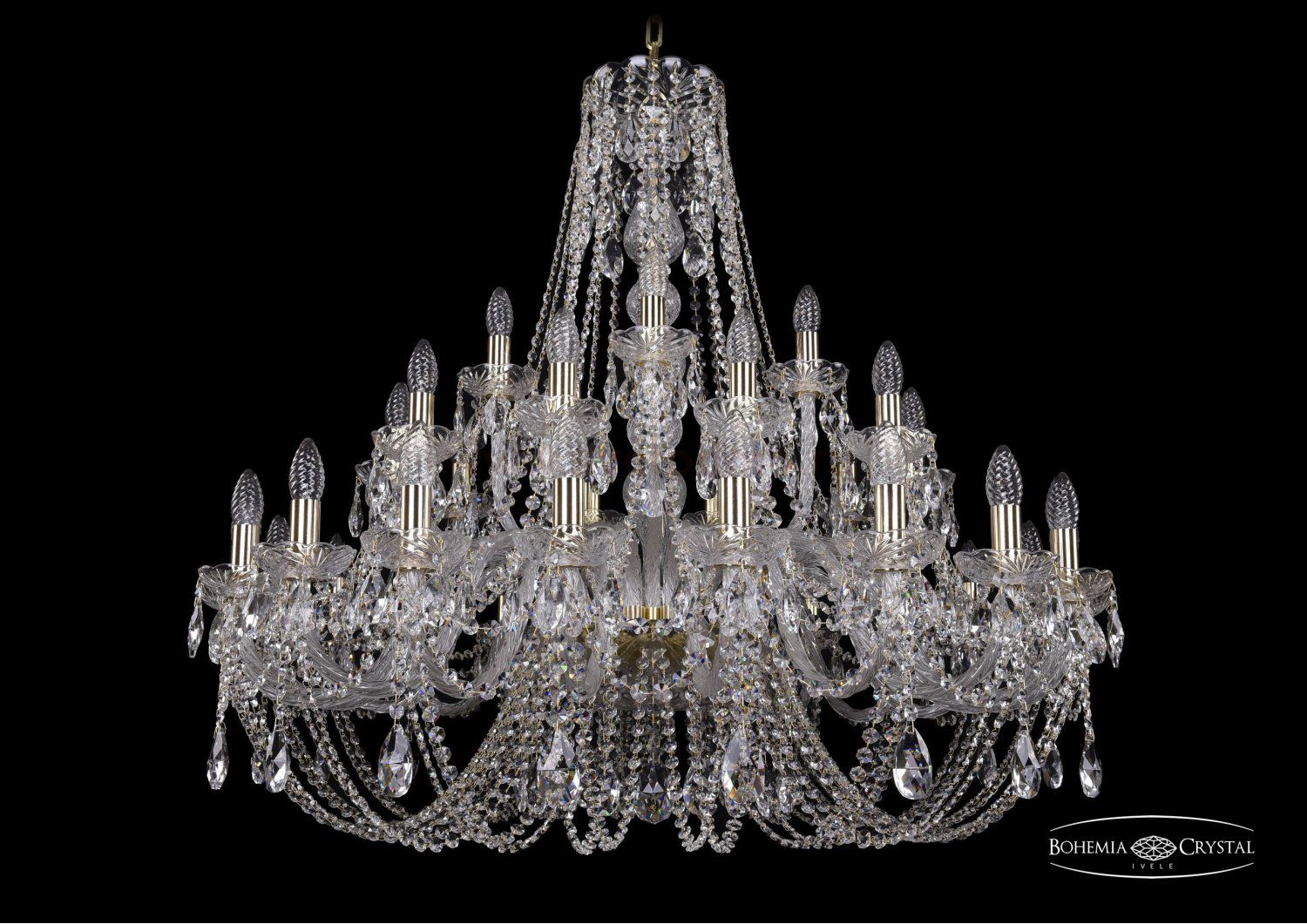 Люстра хрустальная Bohemia Ivele 1406/20+10+5/360/G