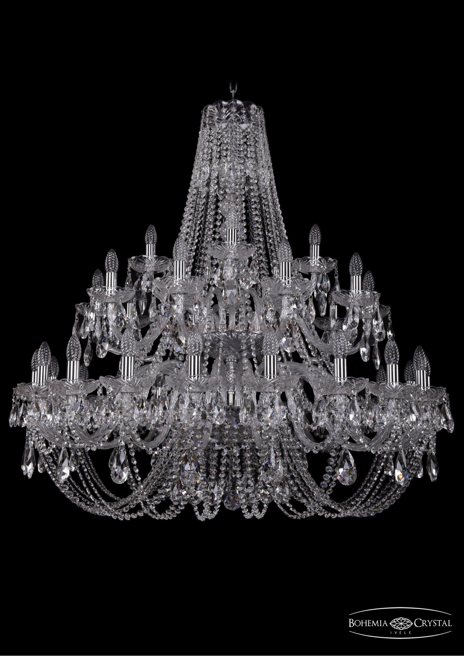 Люстра хрустальная Bohemia Ivele 1406/20+10+5/400/2d/Ni