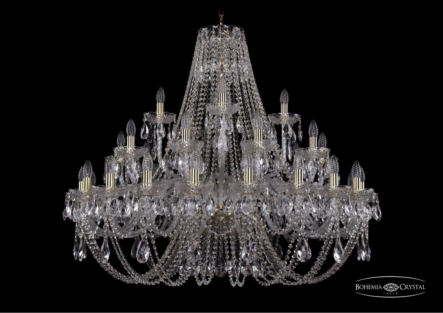 Люстра хрустальная Bohemia Ivele 1406/20+10+5/400/G