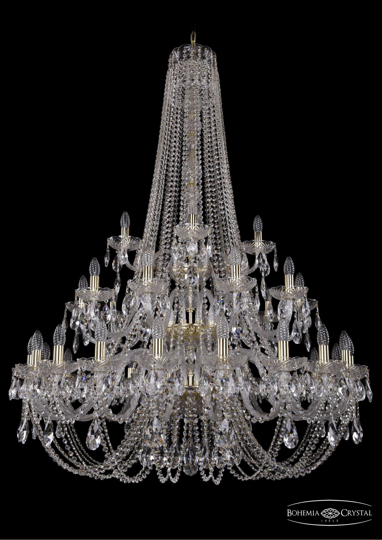 Люстра хрустальная Bohemia Ivele 1406/20+10+5/400/h-157/3d/G