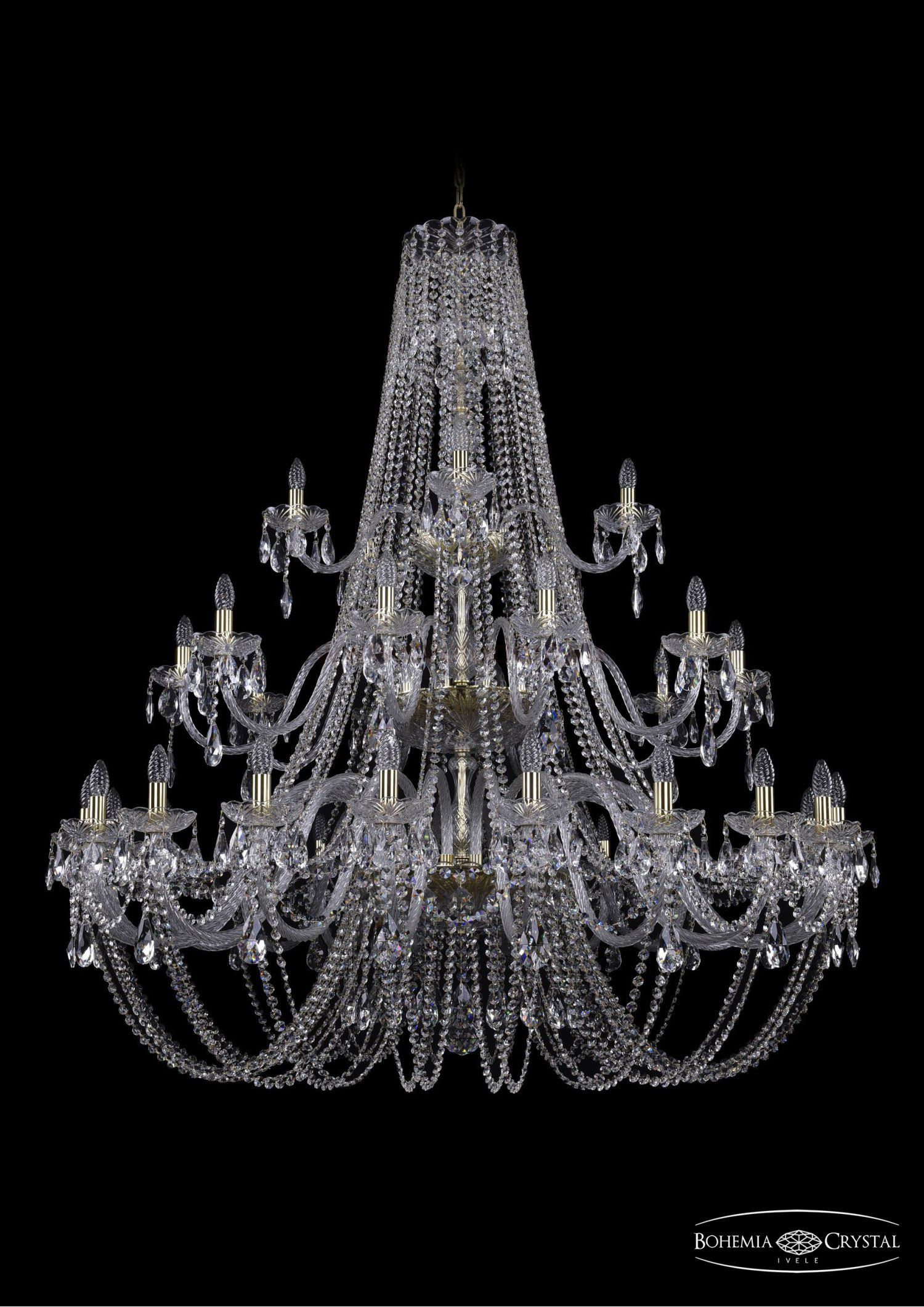 Люстра хрустальная Bohemia Ivele 1406/20+10+5/530/3d/G