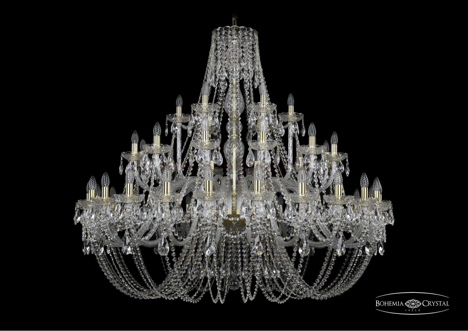 Люстра хрустальная Bohemia Ivele 1406/20+10+5/530/G
