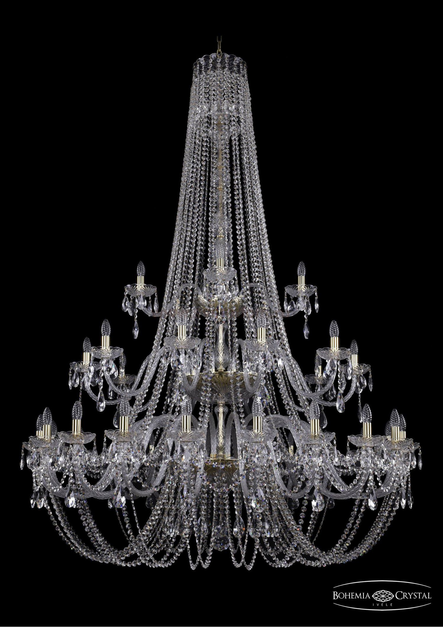Люстра хрустальная Bohemia Ivele 1406/20+10+5/530/h-204/3d/G