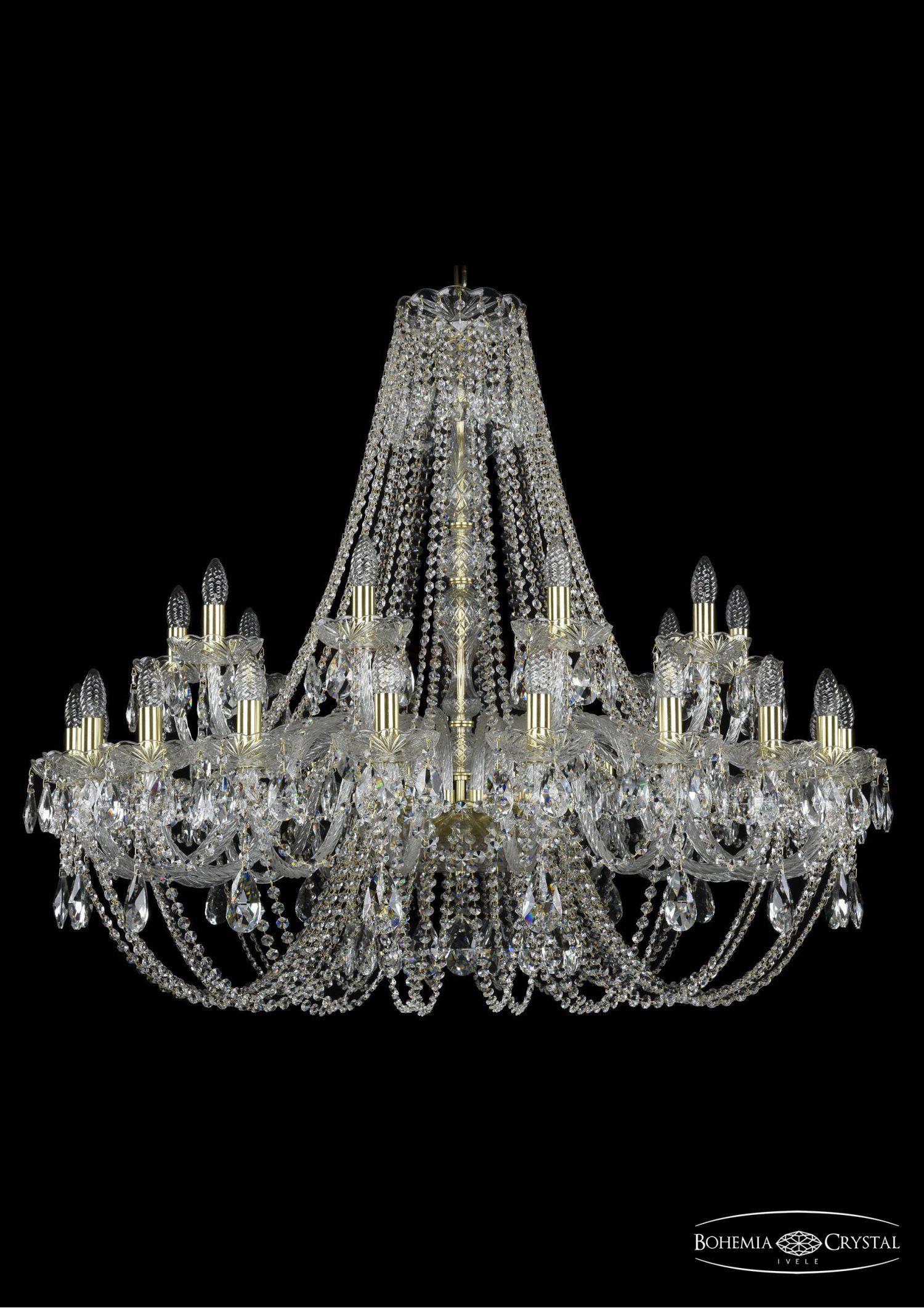 Люстра хрустальная Bohemia Ivele 1406/20+10/400/h-101/G