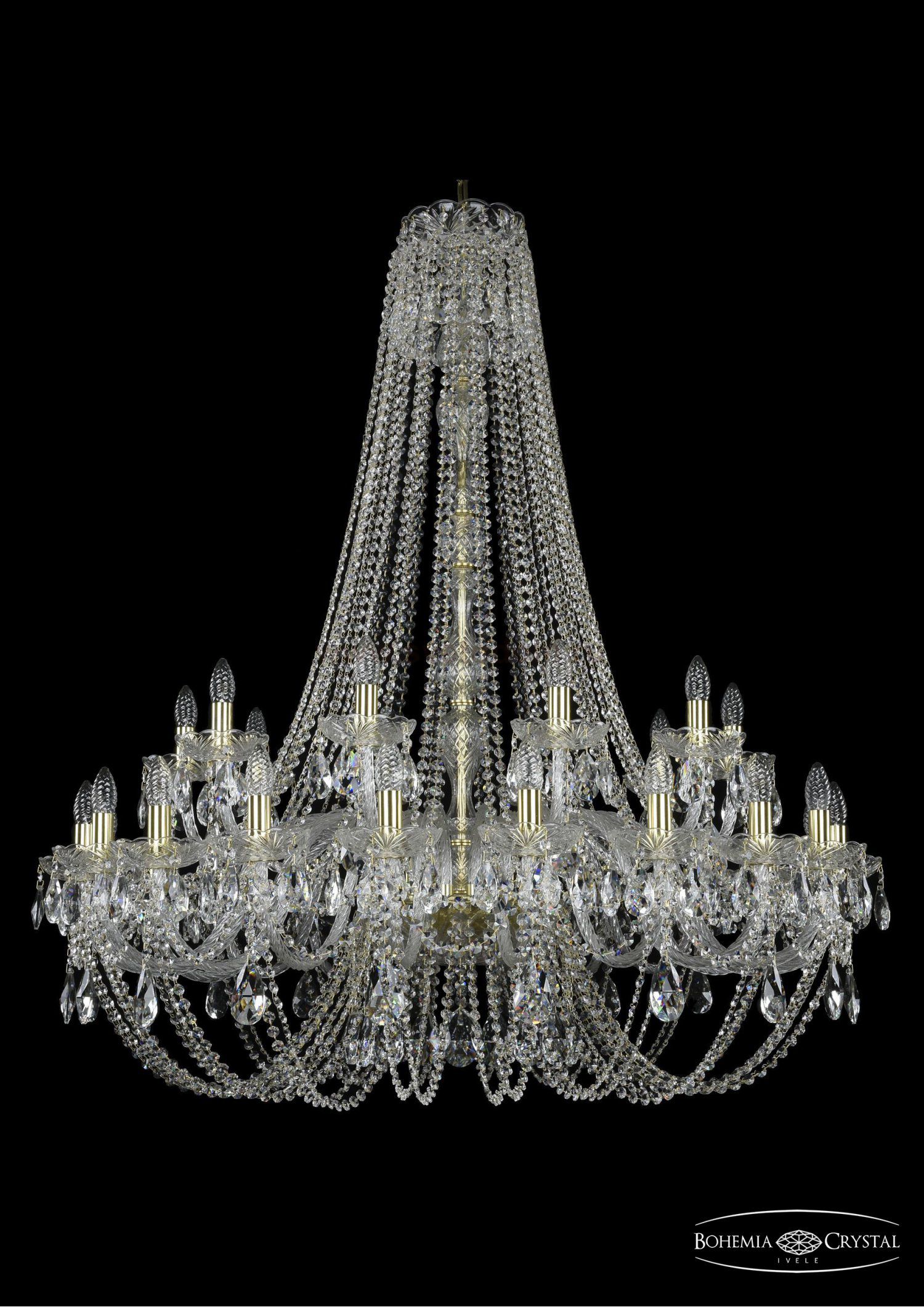Люстра хрустальная Bohemia Ivele 1406/20+10/400/h-130/G