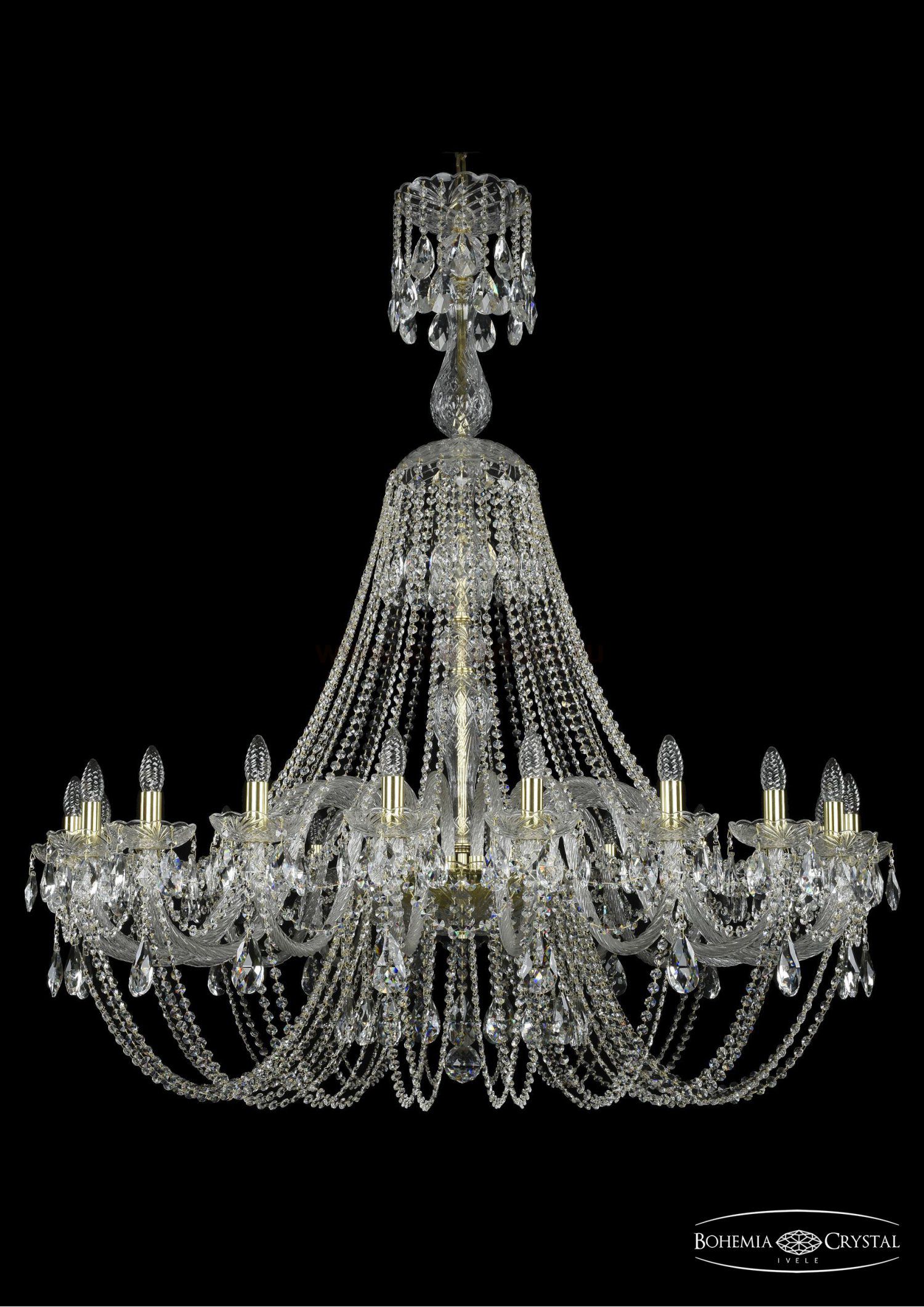 Люстра хрустальная Bohemia Ivele 1406/20/460/XL-146/G