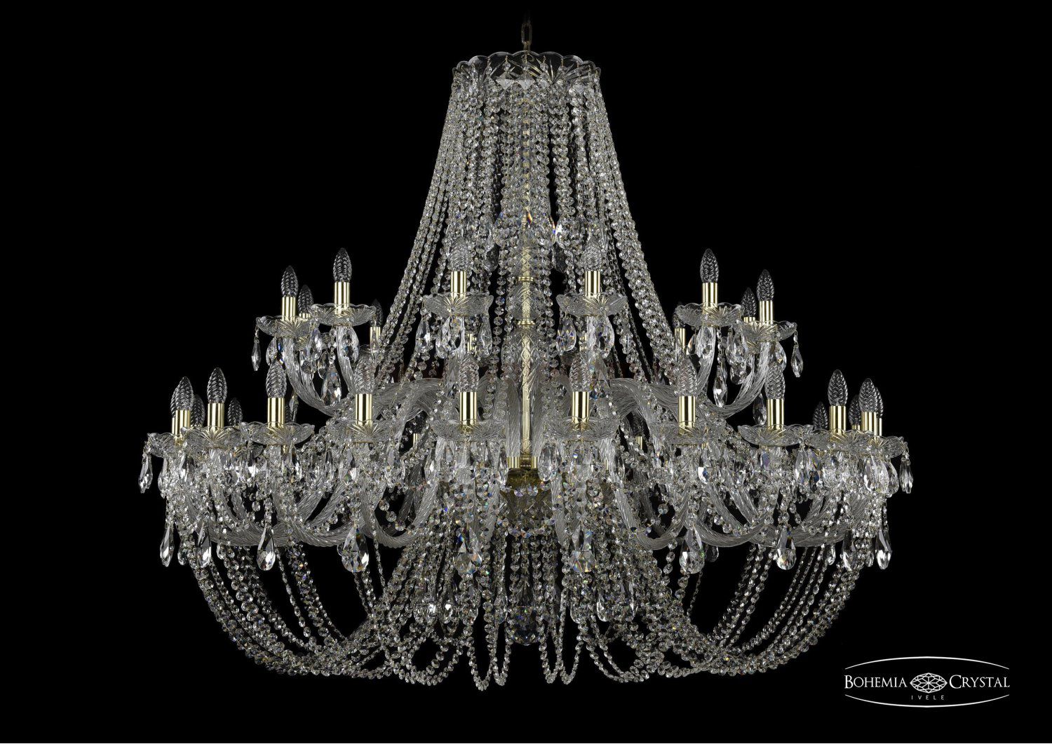 Люстра хрустальная Bohemia Ivele 1406/24+12/530/G