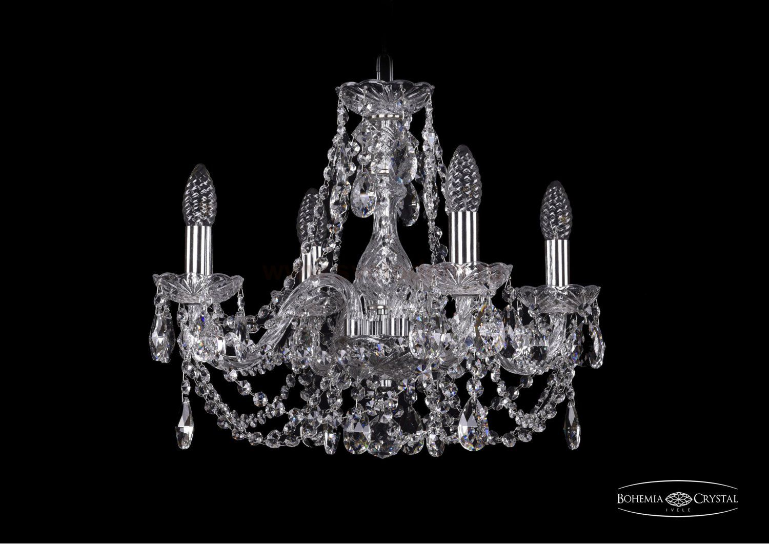 Люстра хрустальная Bohemia Ivele 1406/4/160/Ni