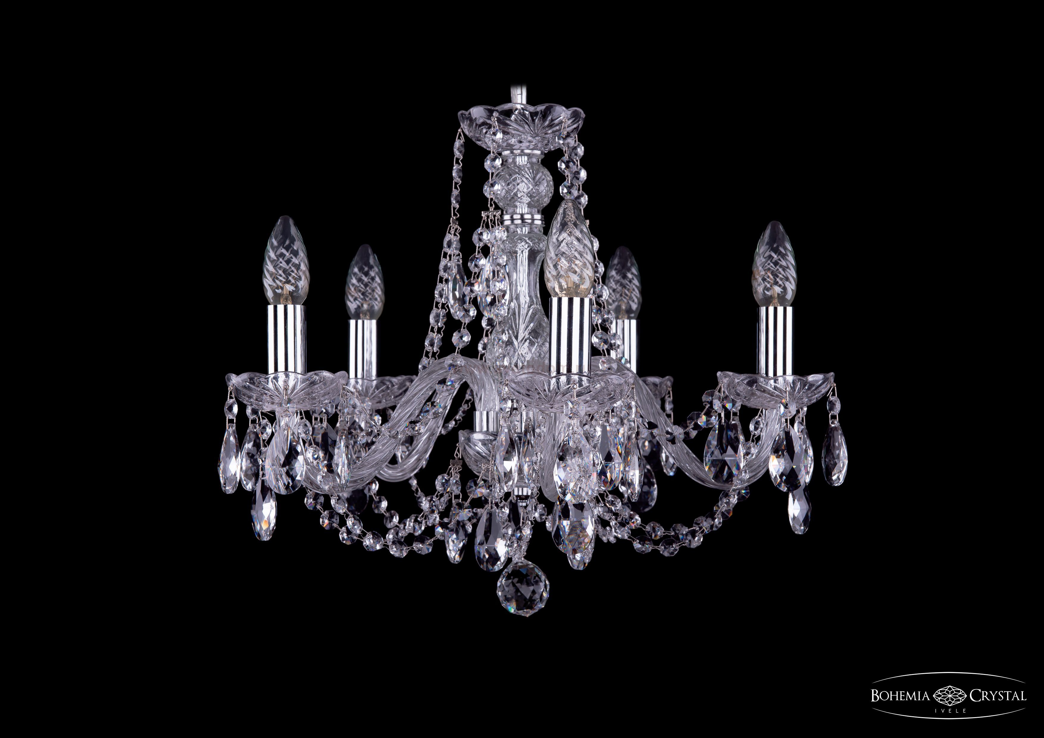 Люстра хрустальная Bohemia Ivele 1406/5/160/Ni