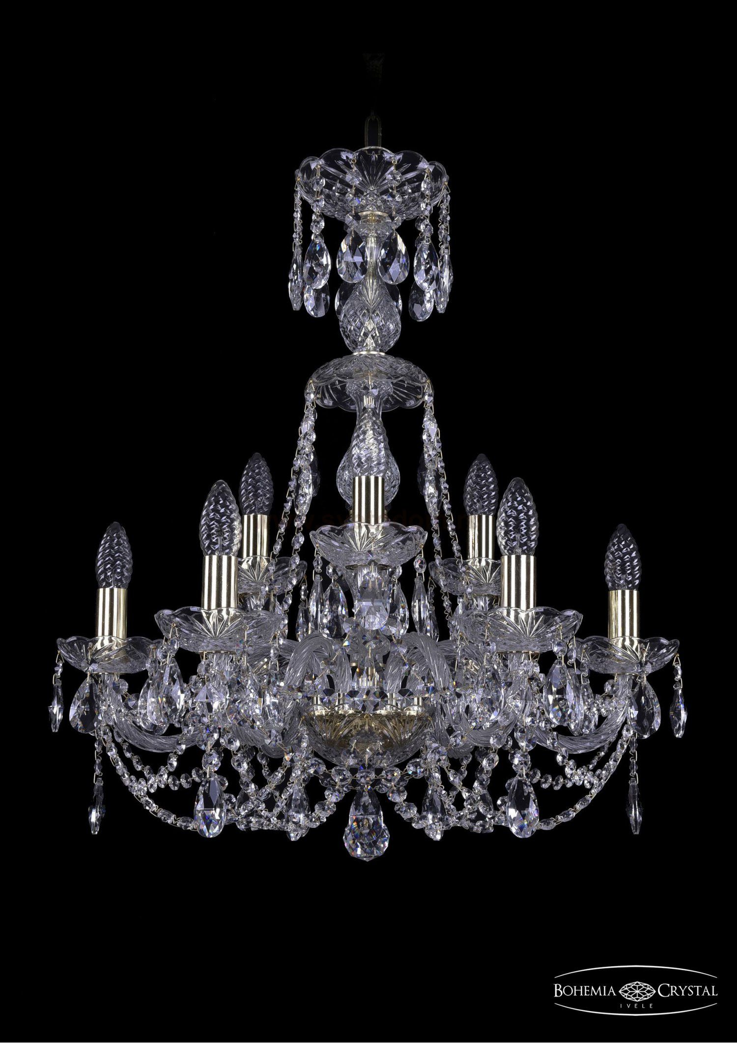 Люстра хрустальная Bohemia Ivele 1406/6+3/195/XL-64/G