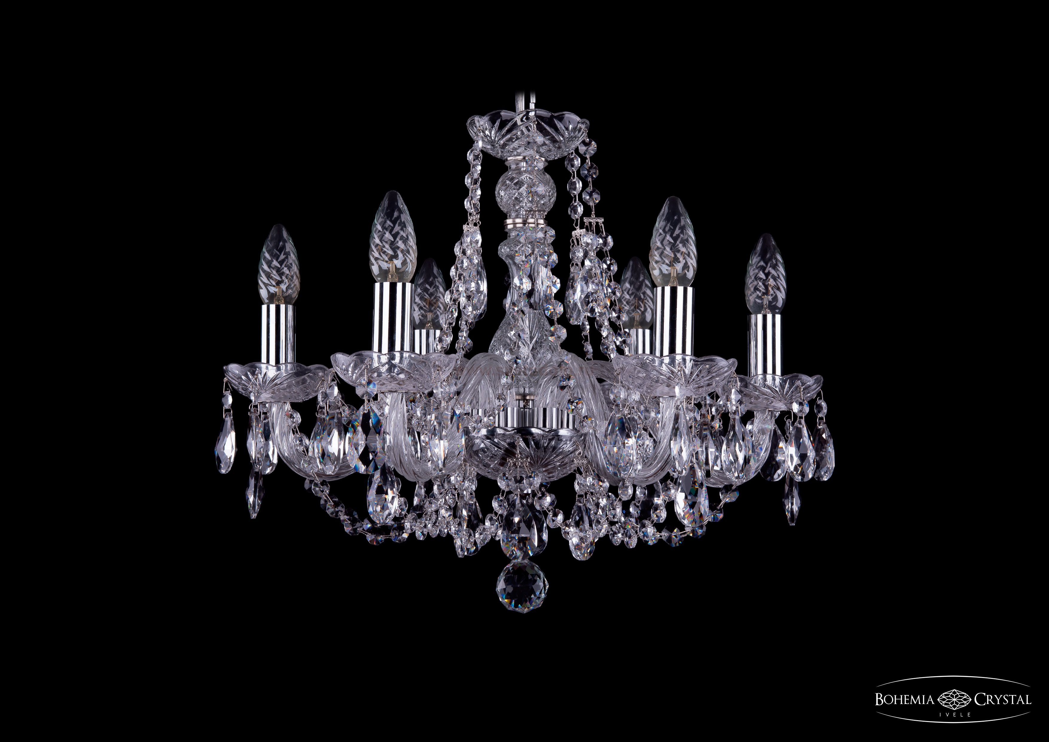 Люстра хрустальная Bohemia Ivele 1406/6/160/Ni