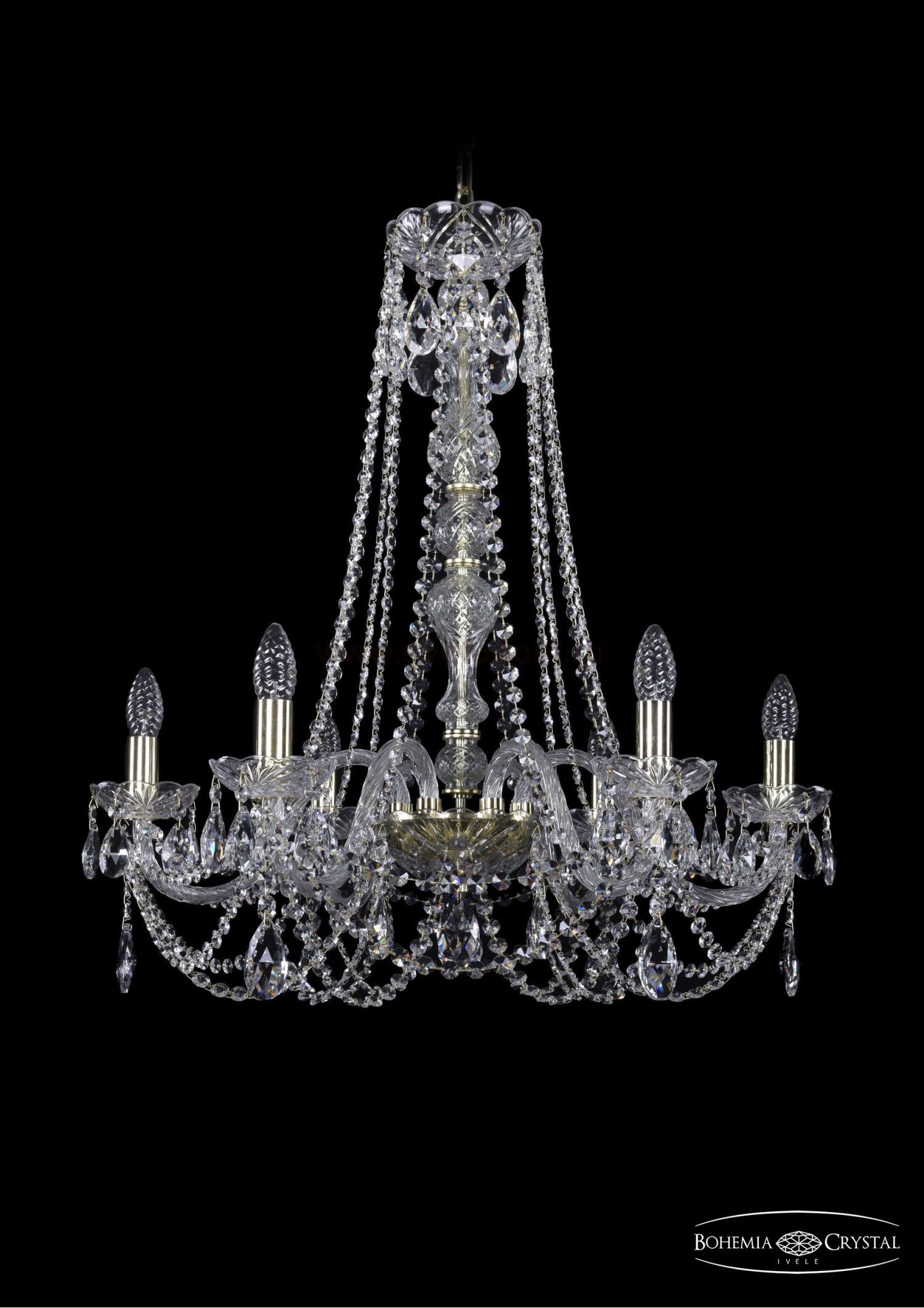 Люстра хрустальная Bohemia Ivele 1406/6/240/h-75/G