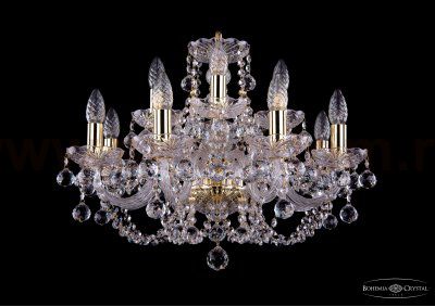 Люстра хрустальная Bohemia Ivele 1406/8+4/195/G/Balls
