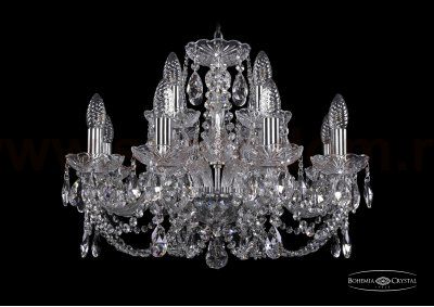 Люстра хрустальная Bohemia Ivele 1406/8+4/195/Ni