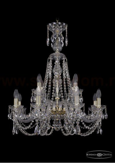 Люстра хрустальная Bohemia Ivele 1406/8+4/240/XL-78/G