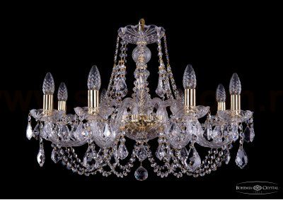 Люстра хрустальная Bohemia Ivele 1406/8/240/G/Leafs