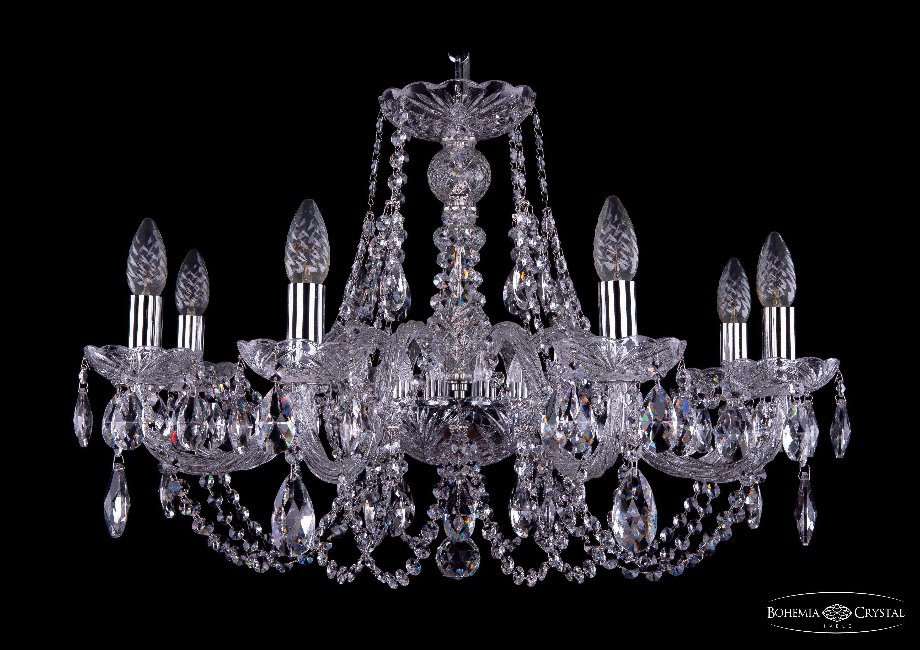 Люстра хрустальная Bohemia Ivele 1406/8/240/Ni