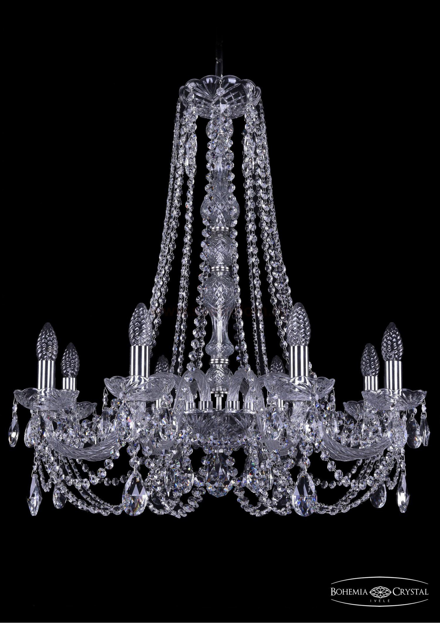 Люстра хрустальная Bohemia Ivele 1406/8/240/h-75/Ni