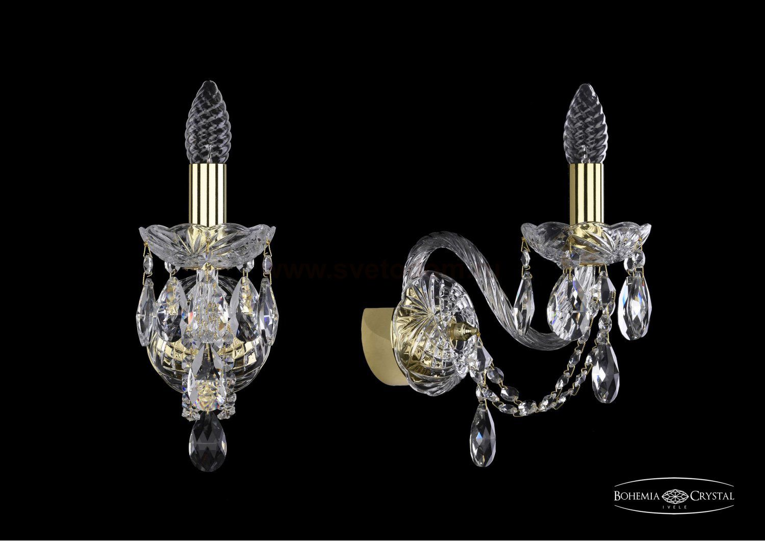 Светильник настенный бра Bohemia Ivele 1406B/1/160/G