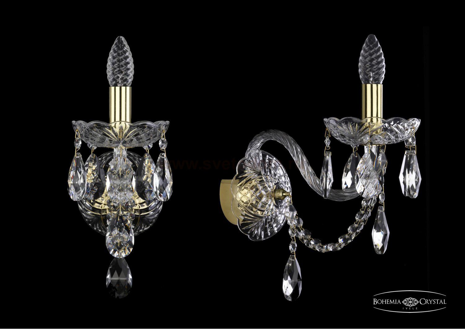 Светильник настенный бра Bohemia Ivele 1406B/1/195/XL/G