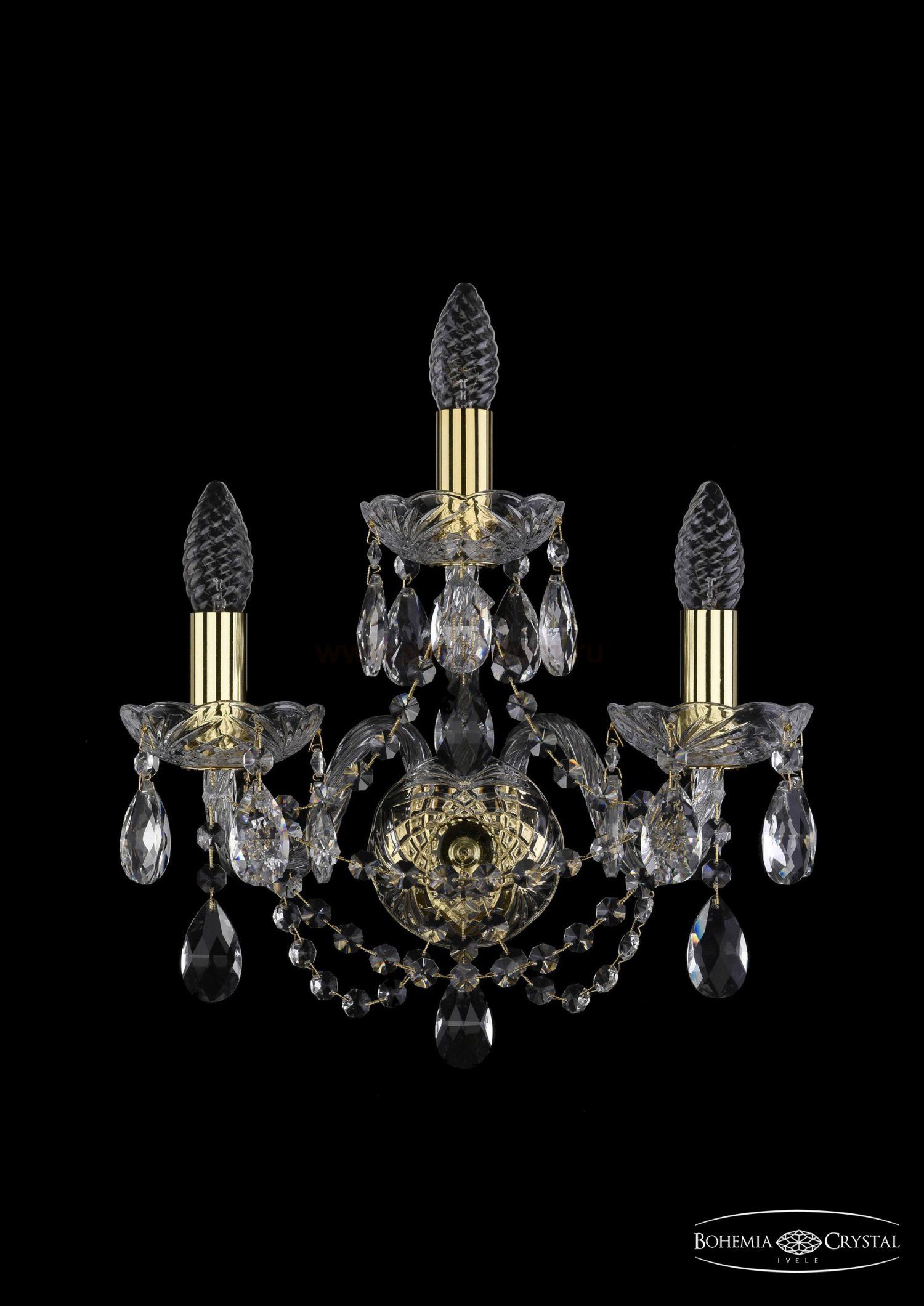 Светильник настенный бра Bohemia Ivele 1406B/2+1/141/G