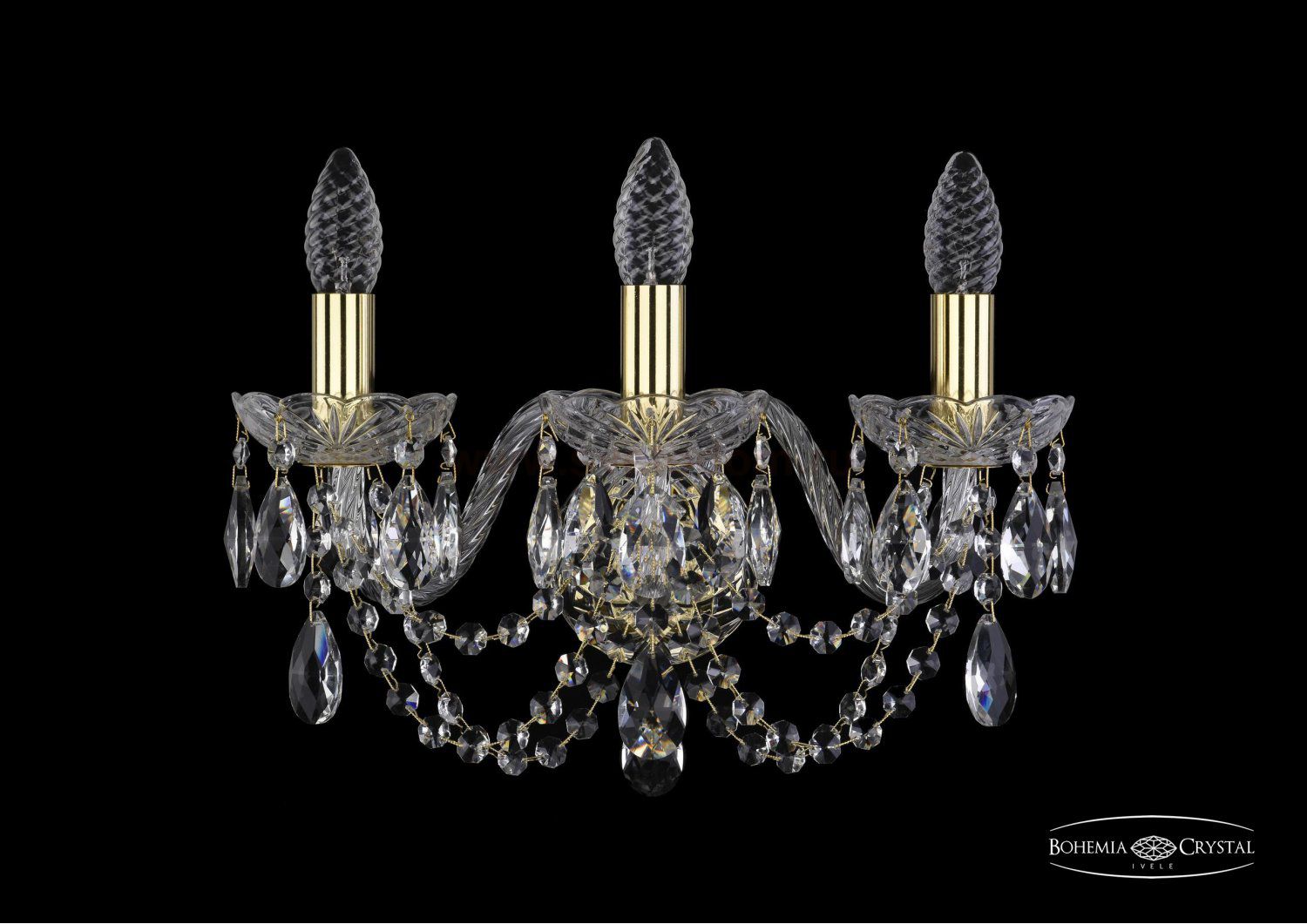 Светильник настенный бра Bohemia Ivele 1406B/3/160/G