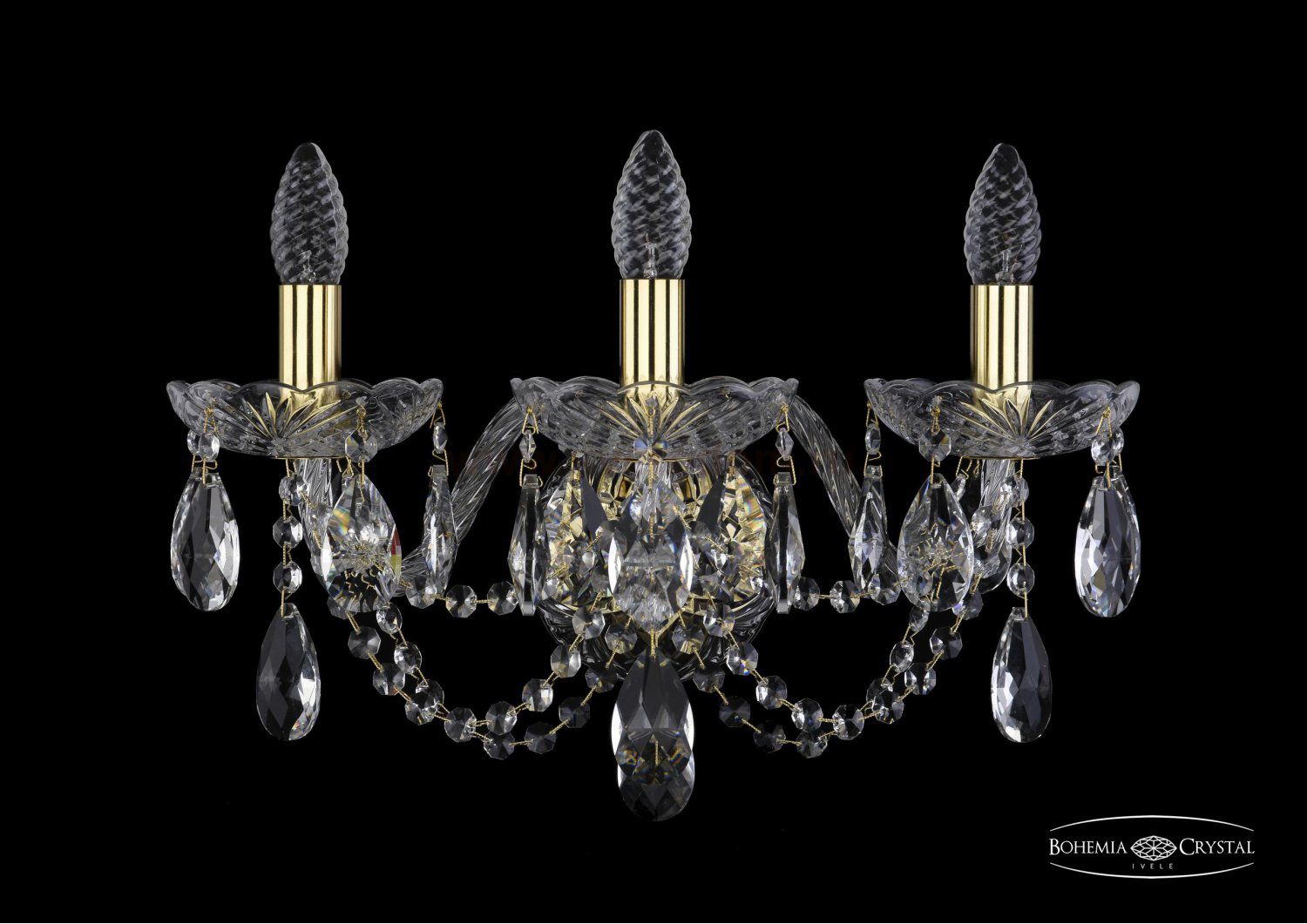 Светильник настенный бра Bohemia Ivele 1406B/3/160/XL/G