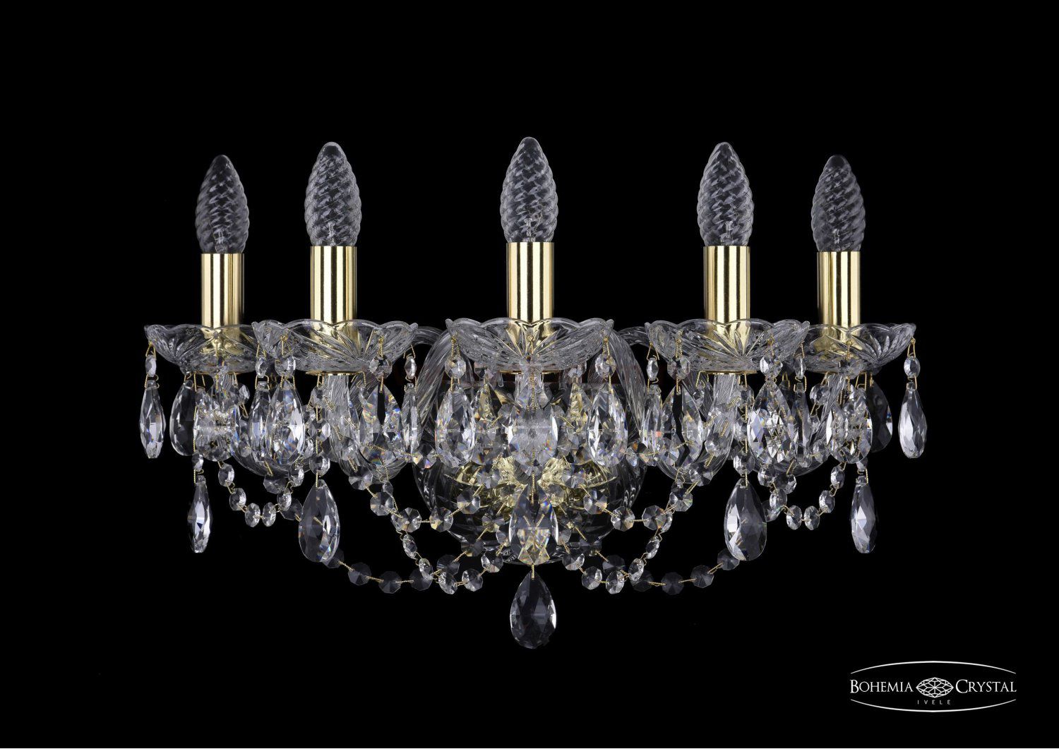 Светильник настенный бра Bohemia Ivele 1406B/5/160/G