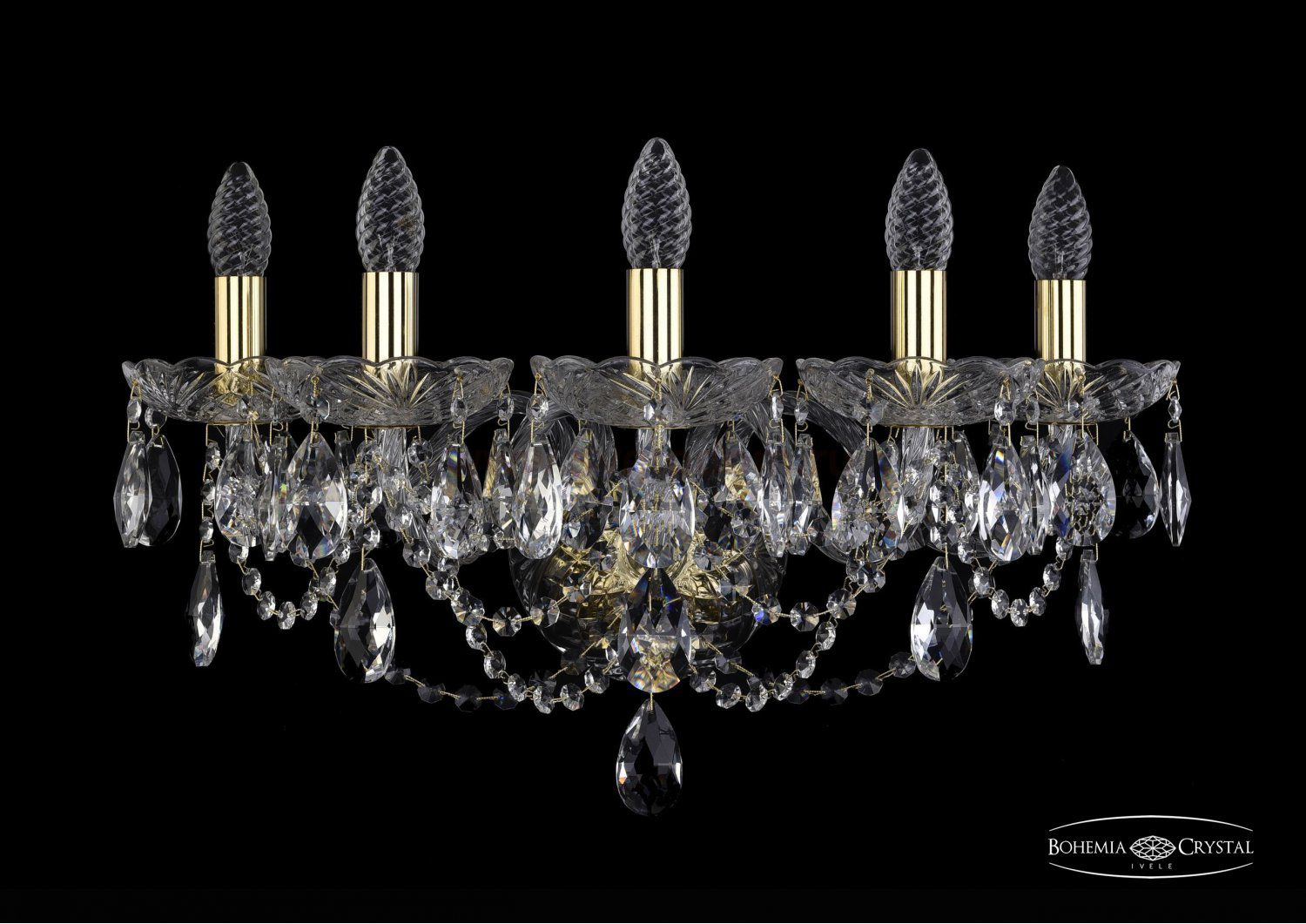 Светильник настенный бра Bohemia Ivele 1406B/5/195/XL/G