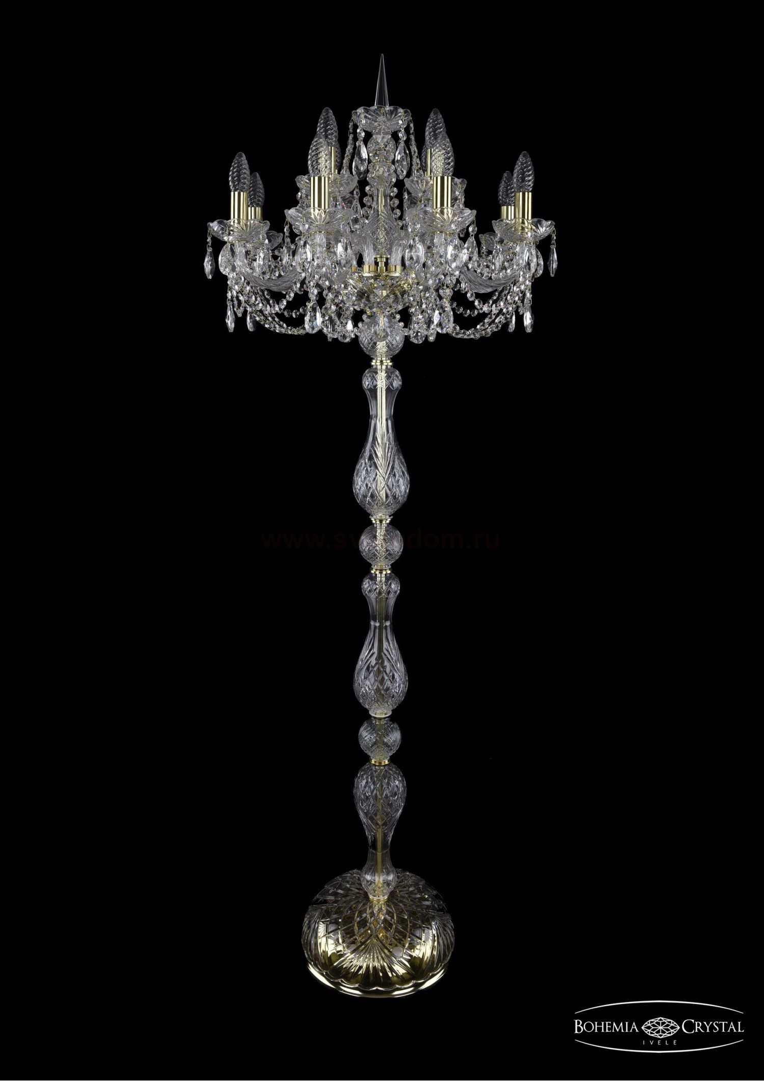 Торшер Bohemia Ivele 1406T1/8+4/195-165/G