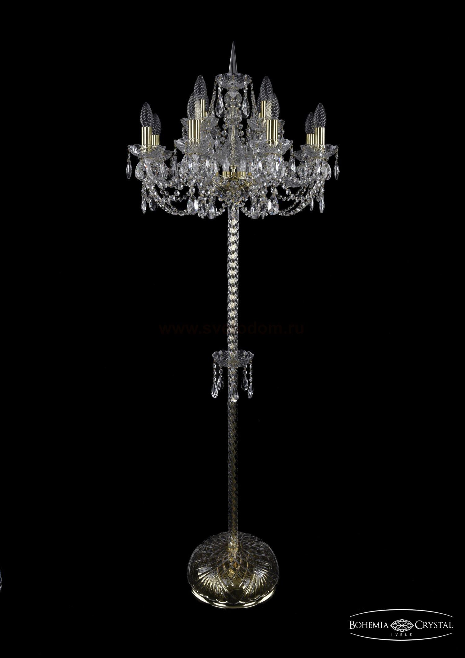 Торшер Bohemia Ivele 1406T2/8+4/195-165/G