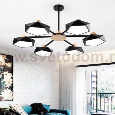 Подвесная люстра GEOMETRIC CH 6 черная ImperiumLoft 140731-26
