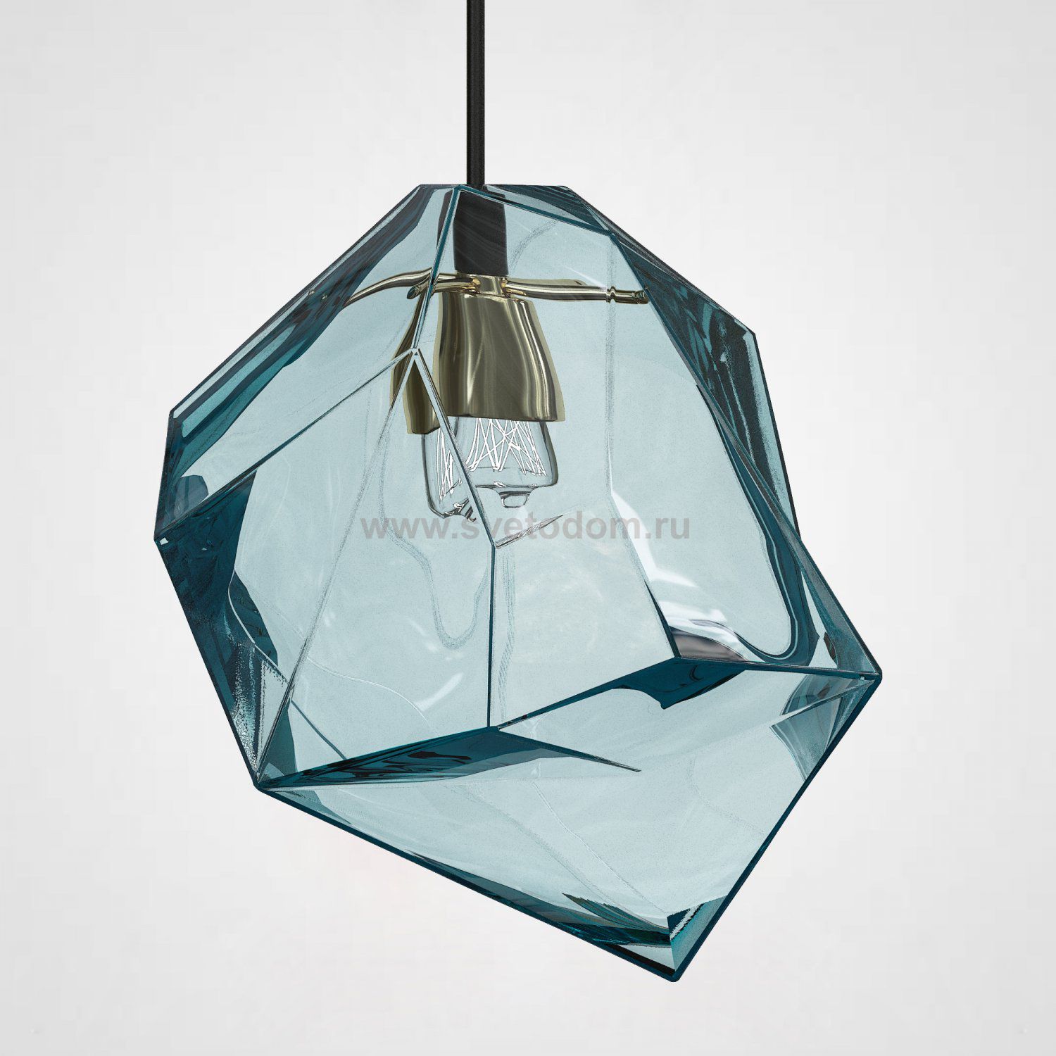 Подвесной светильник Color Ice Cube Pendant JEVIO 1 Голубой ImperiumLoft 140781-26