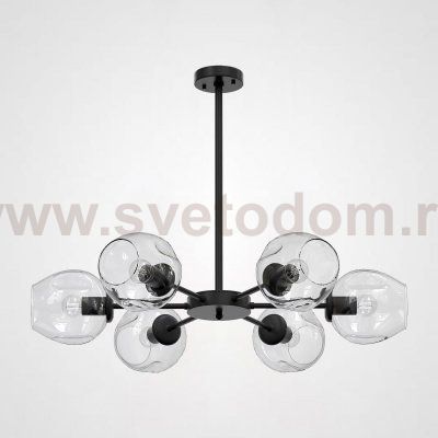 Люстра на штанге MARINE B 6 Black/Transparent ImperiumLoft 140860-26