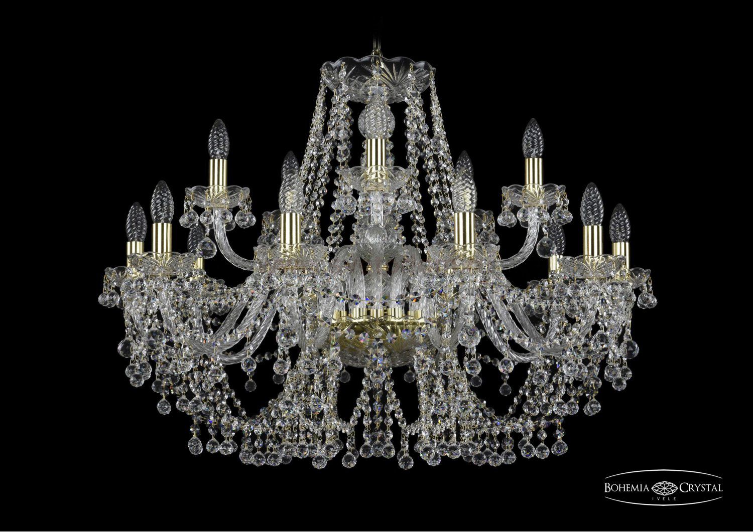 Люстра хрустальная Bohemia Ivele 1409/10+5/300/G