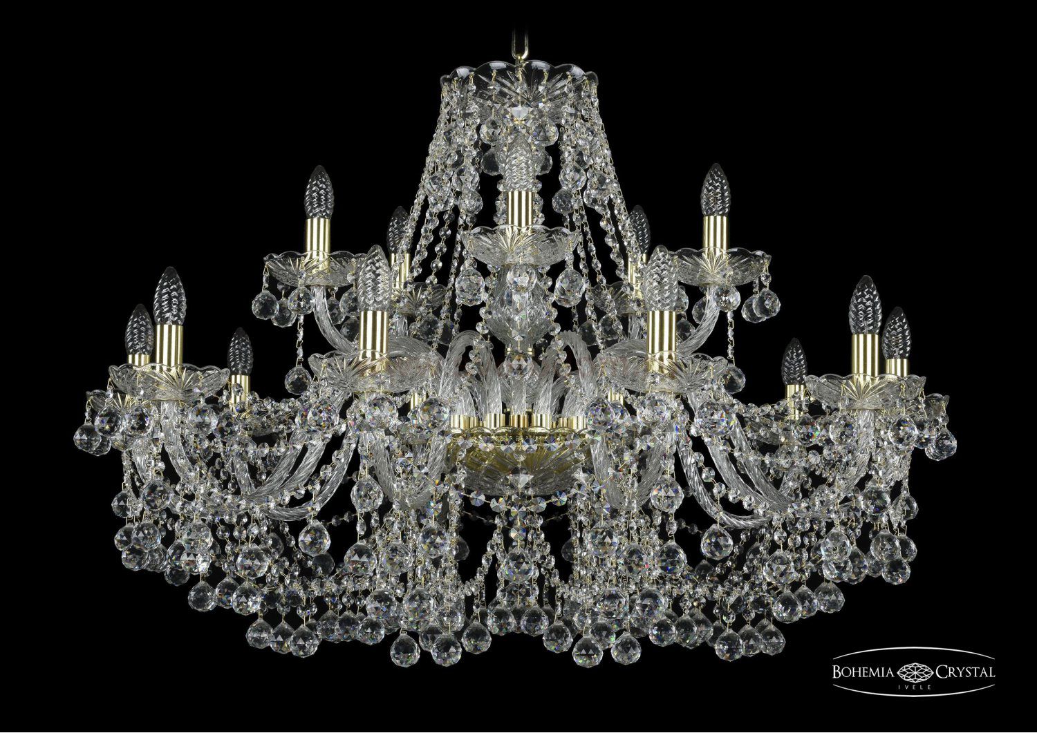 Люстра хрустальная Bohemia Ivele 1409/10+5/360/G