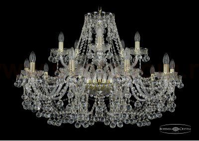 Люстра хрустальная Bohemia Ivele 1409/10+5/360/G