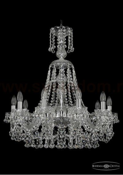 Люстра хрустальная Bohemia Ivele 1409/10/240/XL-75/Ni