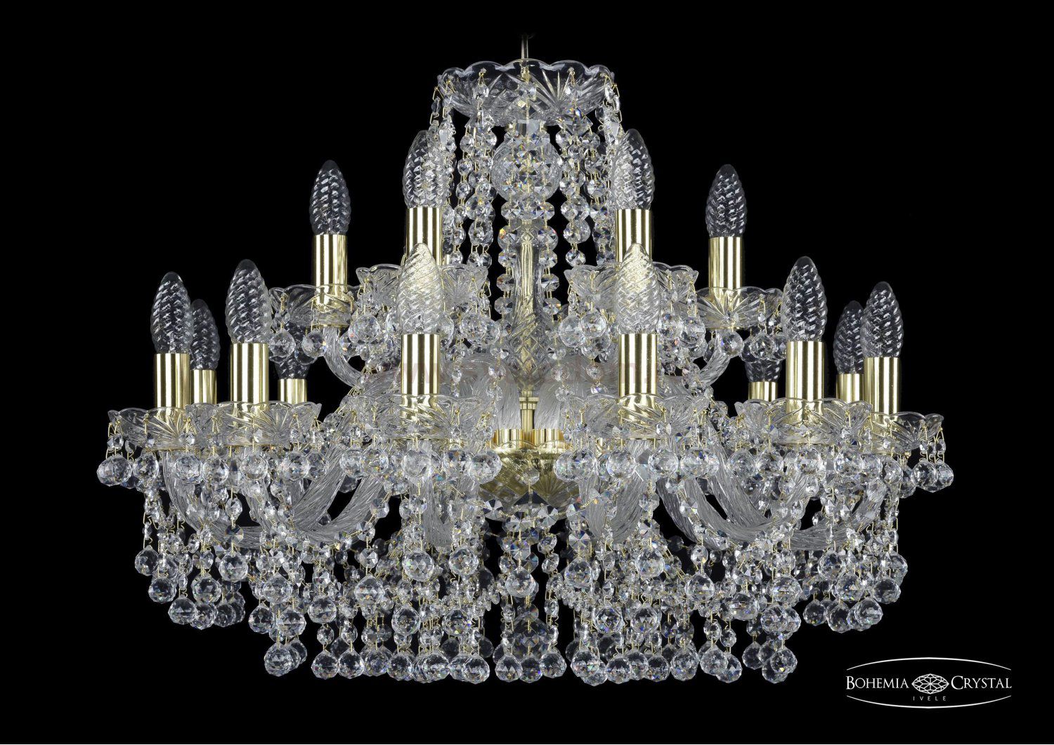 Люстра хрустальная Bohemia Ivele 1409/12+6/240/G
