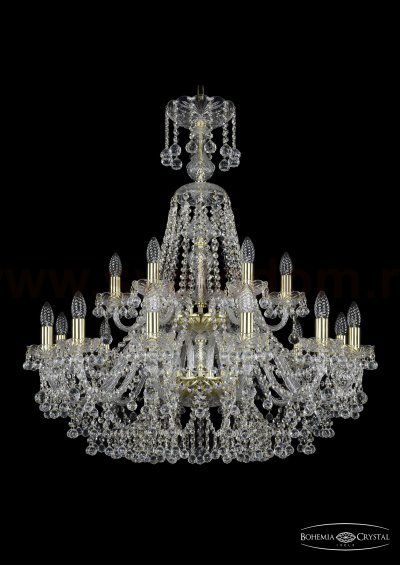 Люстра хрустальная Bohemia Ivele 1409/12+6/300/XL-94/2d/G