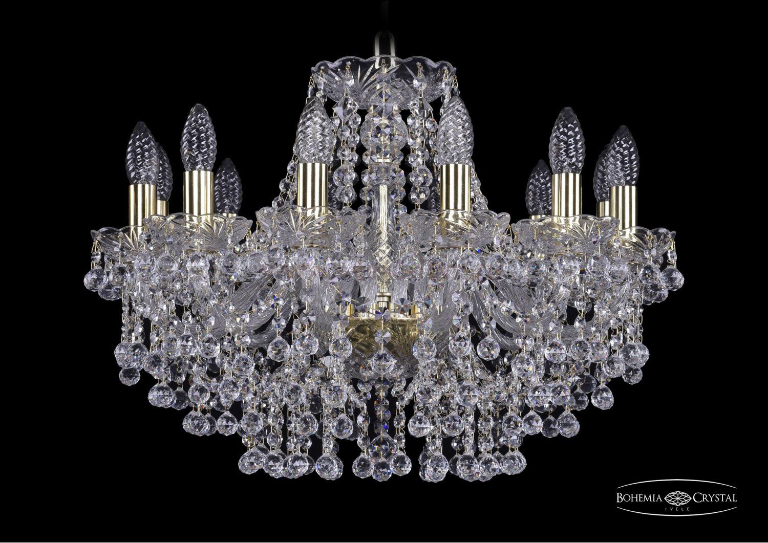 Люстра хрустальная Bohemia Ivele 1409/12/195/G