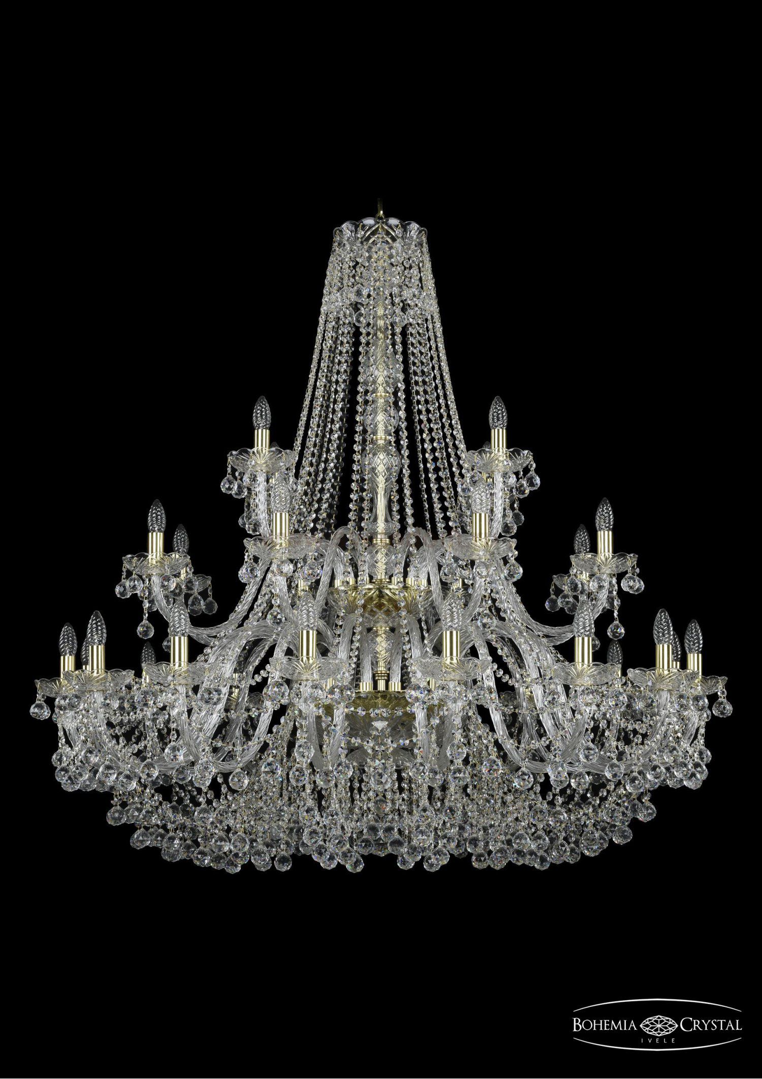 Люстра хрустальная Bohemia Ivele 1409/16+8+4/460/2d/G