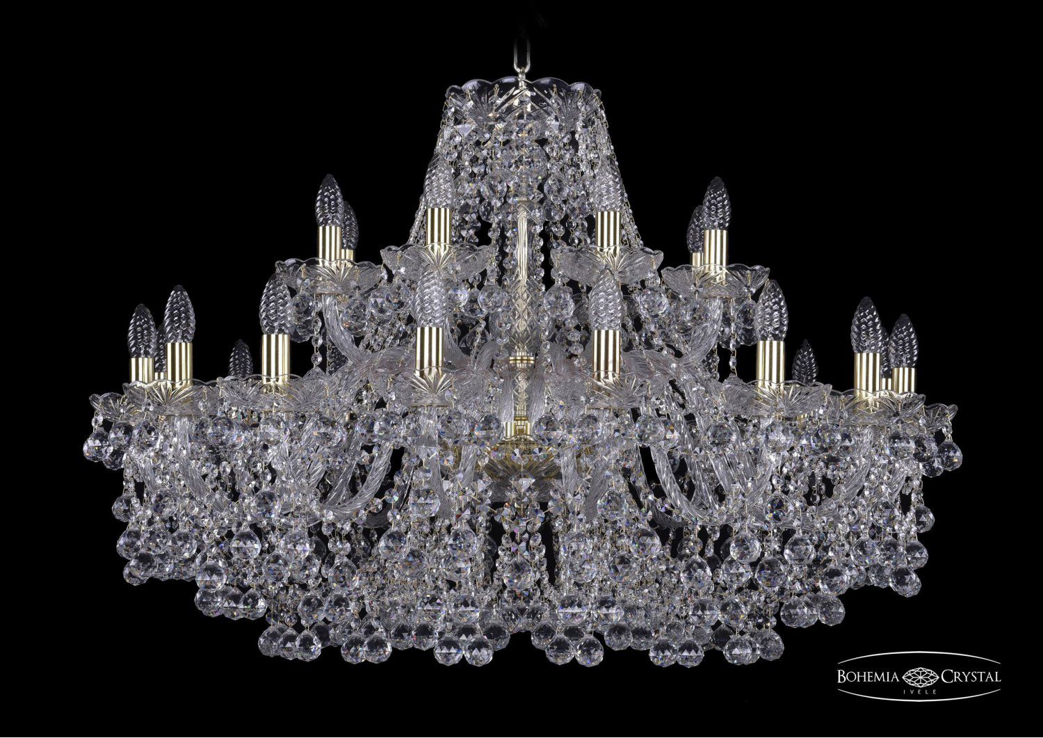 Люстра хрустальная Bohemia Ivele 1409/16+8/360/G