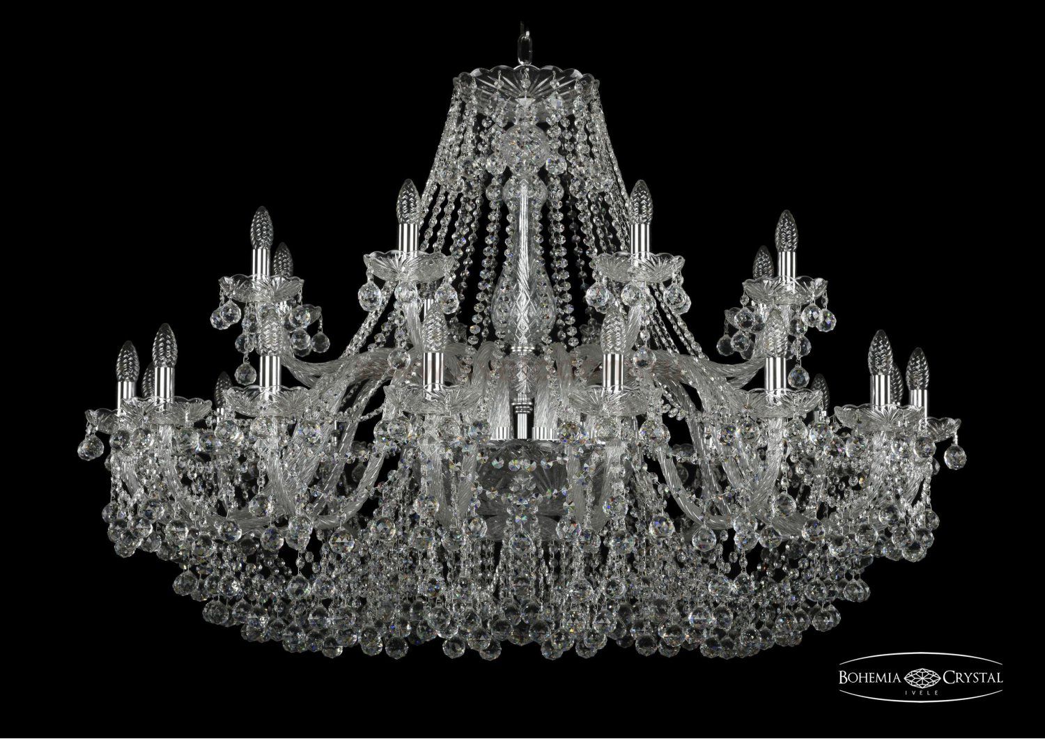 Люстра хрустальная Bohemia Ivele 1409/16+8/460/Ni