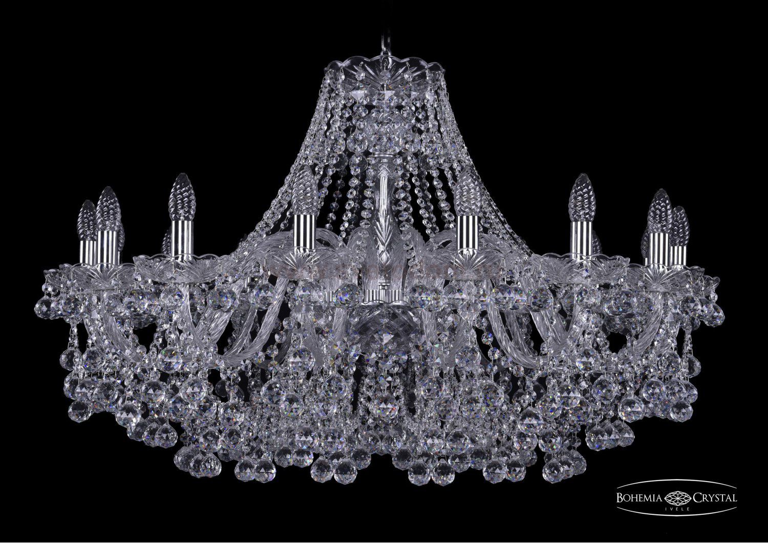 Люстра хрустальная Bohemia Ivele 1409/16/360/Ni