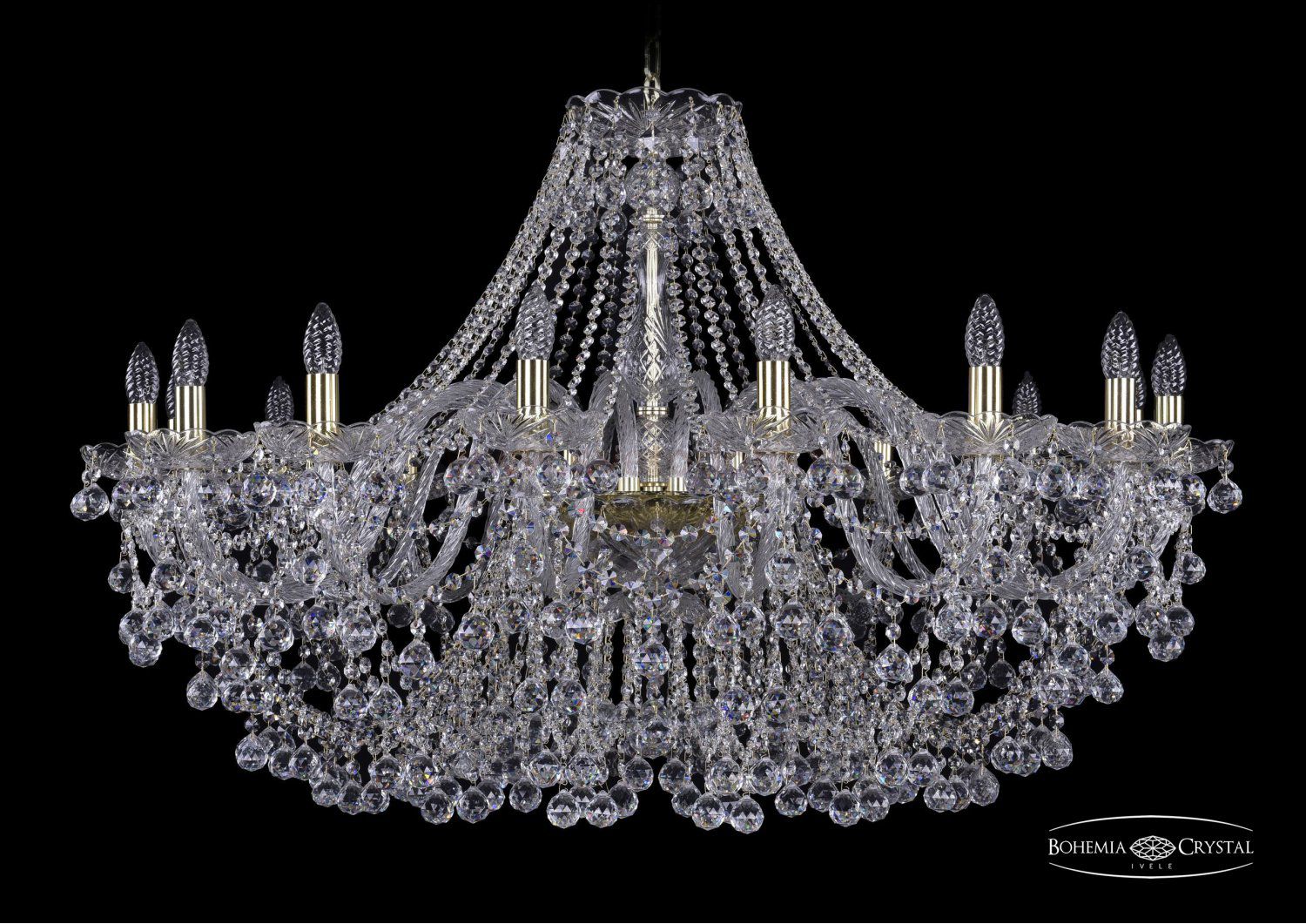 Люстра хрустальная Bohemia Ivele 1409/16/400/G