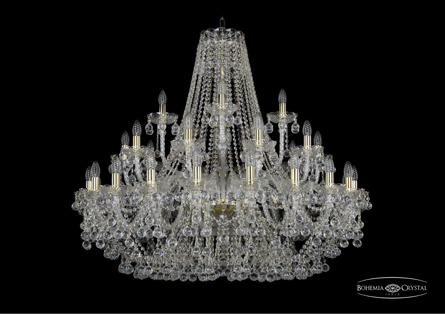 Люстра хрустальная Bohemia Ivele 1409/20+10+5/400/G