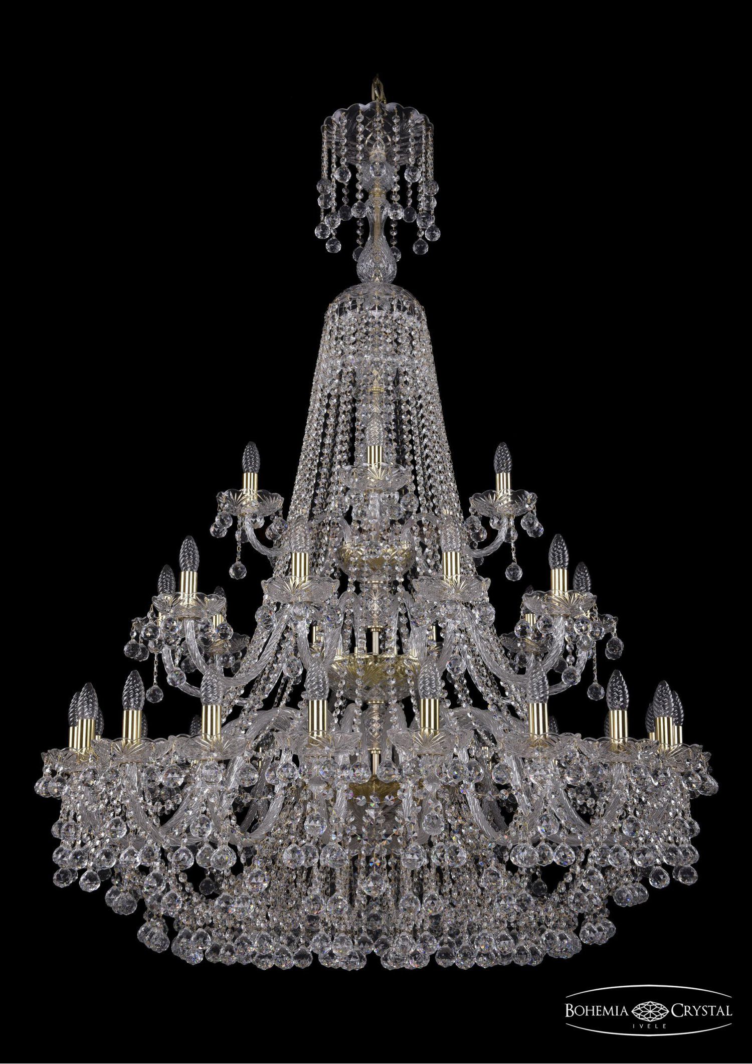 Люстра хрустальная Bohemia Ivele 1409/20+10+5/400/XL-159/3d/G