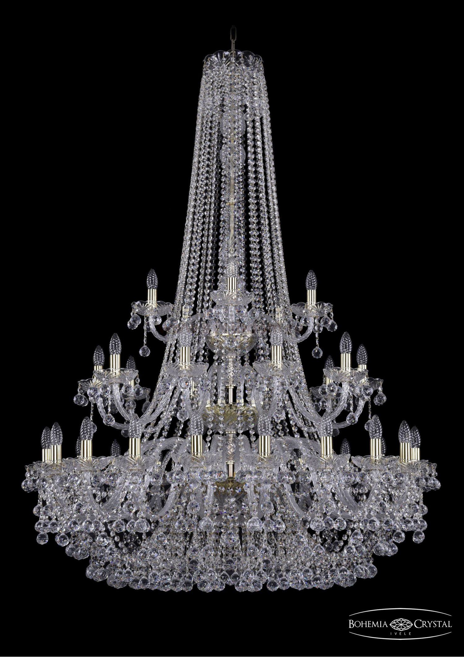 Люстра хрустальная Bohemia Ivele 1409/20+10+5/400/h-160/3d/G